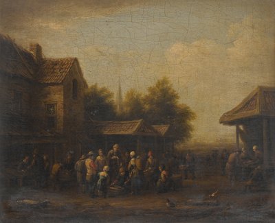A Fish Market in a Village Square by Barend Gael or Gaal